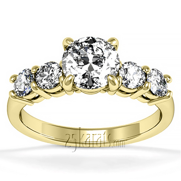 14K white gold Timeless Basket Setting Diamond Engagement Ring (1/5 ct. tw.) - alternate view 6