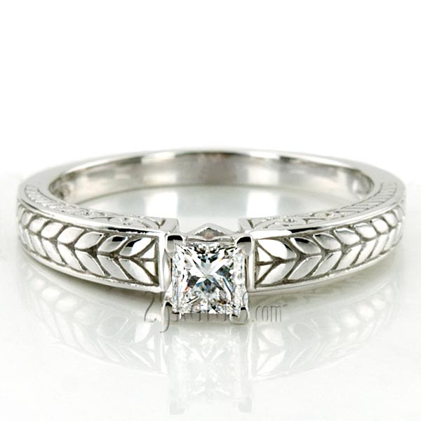 Prong Set Solitaire Antique Diamond Engagement Ring