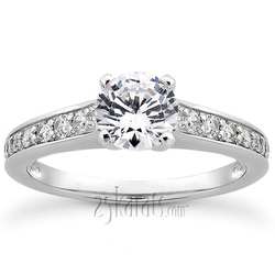 Diamond Accented Bridal Ring (0.23 t.c.w.)