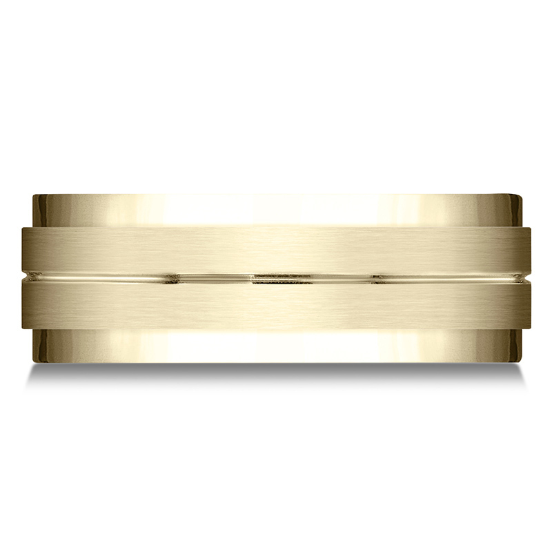 platinum 8mm. satin Benchmark-8mm-Comfort-Fit-Drop-Bevel-Satin-Finish- - alternate view 6