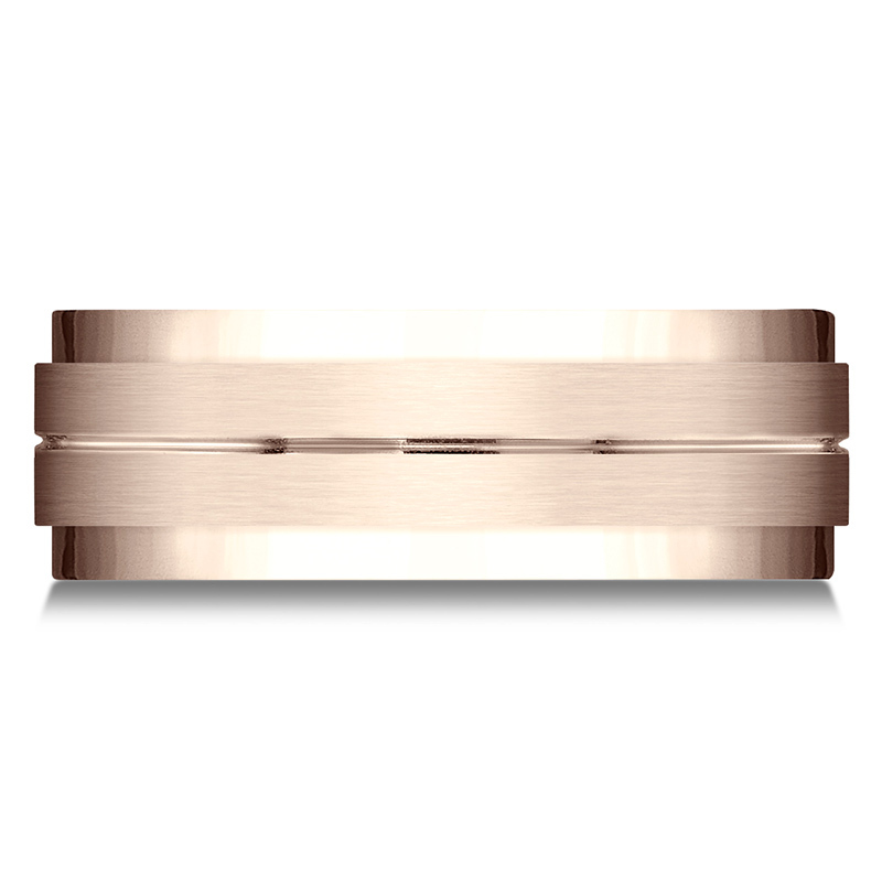 platinum 8mm. satin Benchmark-8mm-Comfort-Fit-Drop-Bevel-Satin-Finish- - alternate view 9