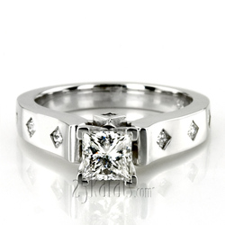 Princess Cut Cathedral Style Diamond Engagement Ring (0.23 ct. t.w.)