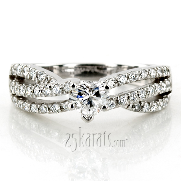 14K white gold Diamond Engagement Ring (0.30 t.c.w.) - alternate view 3