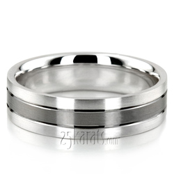 Black Center Basic Designer Wedding Ring 