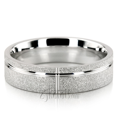 Modern Cross Stone Finish Wedding Ring  - main view thumbnail