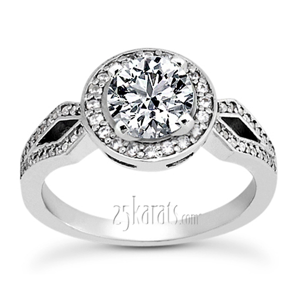 Brilliant Halo Style Diamond Engagement Ring