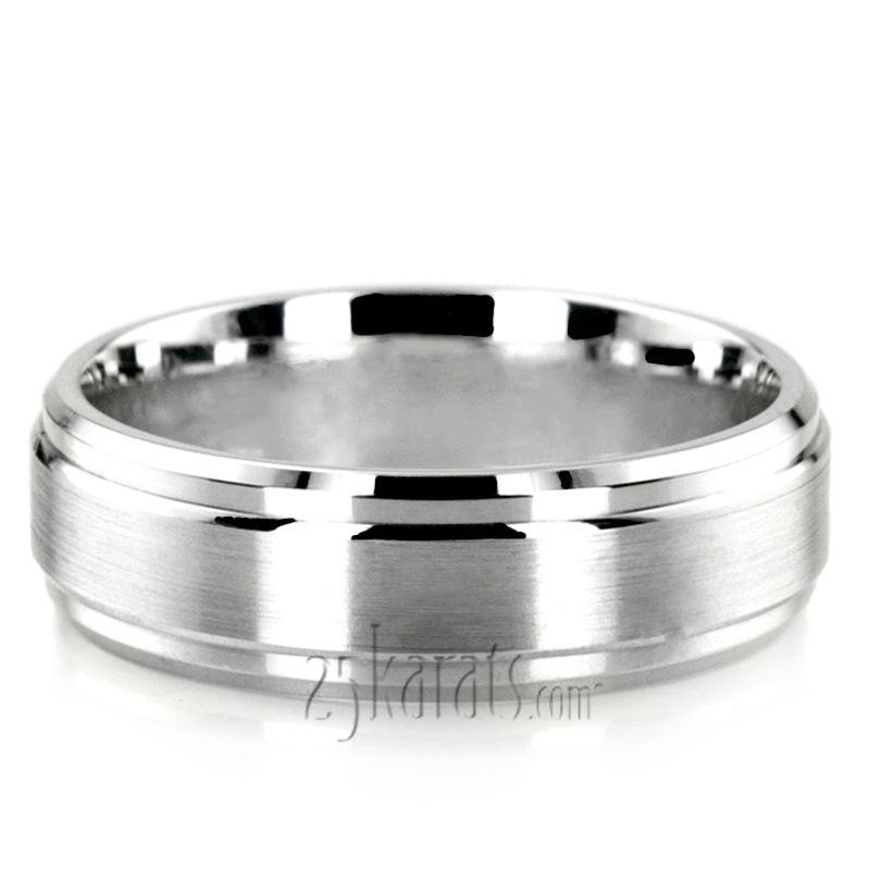 Double Bevel Edge Wedding Ring