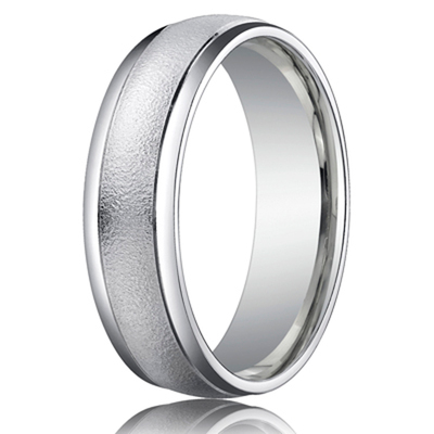 Benchmark 6mm Comfort-Fit Wired-Finished Carved Design Band