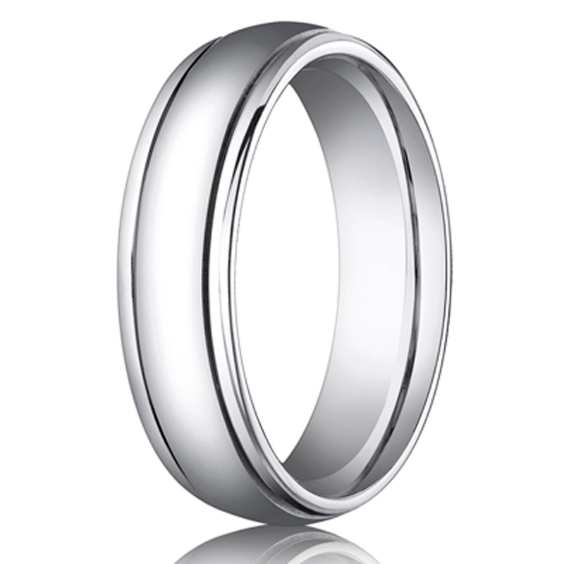 Benchmark 6mm Comfort-Fit High Polished Carved Design Band