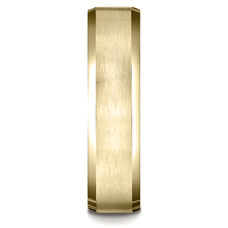 10K yellow gold 6mm. satin 6mm-Comfort-Fit-Satin-Finished-with-High-Polished– - alternate view 4