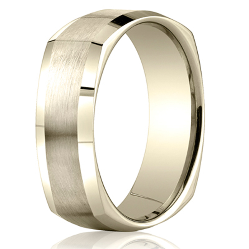 Benchmark 7mm Satin Four-Sided Carved Design Band