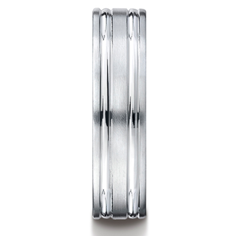 platinum 6mm. satin 6mm-Comfor-Fit-Satin-Finished-with-Parallel-Groove - alternate view 2