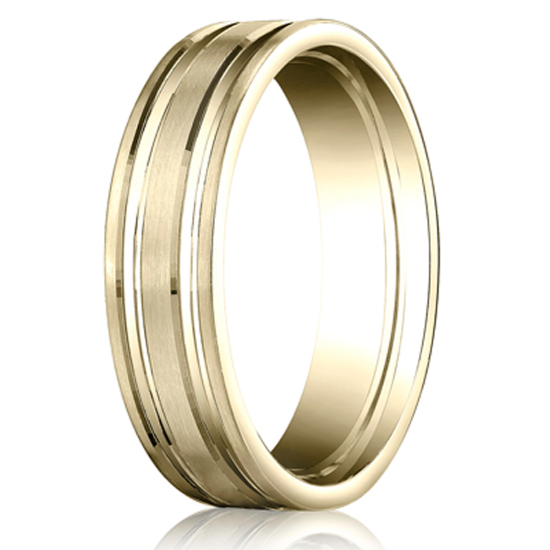 platinum 6mm. satin 6mm-Comfor-Fit-Satin-Finished-with-Parallel-Groove - alternate view 3