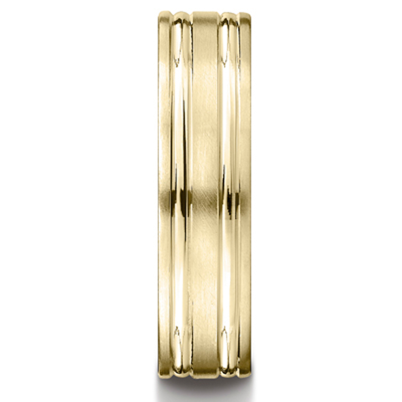 platinum 6mm. satin 6mm-Comfor-Fit-Satin-Finished-with-Parallel-Groove - alternate view 4