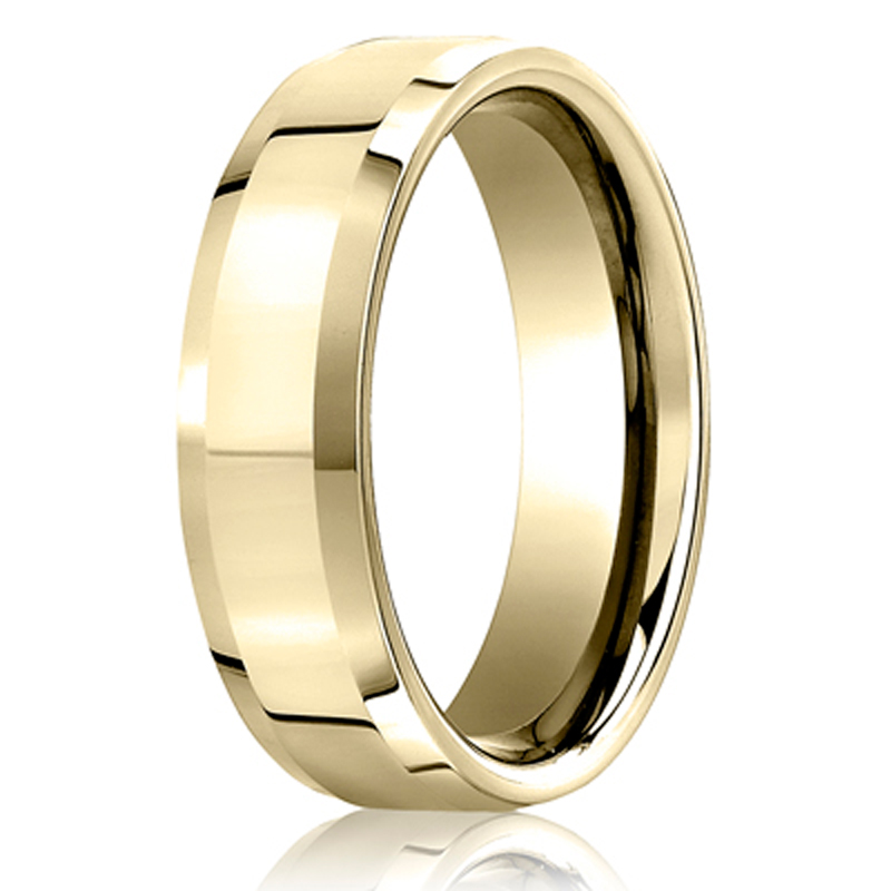 Benchmark 6mm Comfort-Fit High Polished Carved Design Band