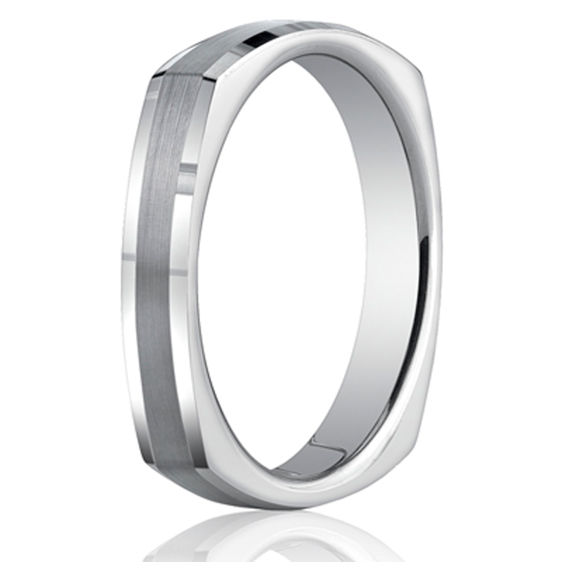 Benchmark 3.5mm Satin-Finished Four-Sided Carved Band - view 2