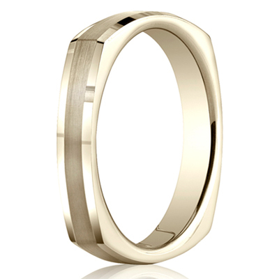 Benchmark 3.5mm Satin-Finished Four-Sided Carved Band - main view thumbnail