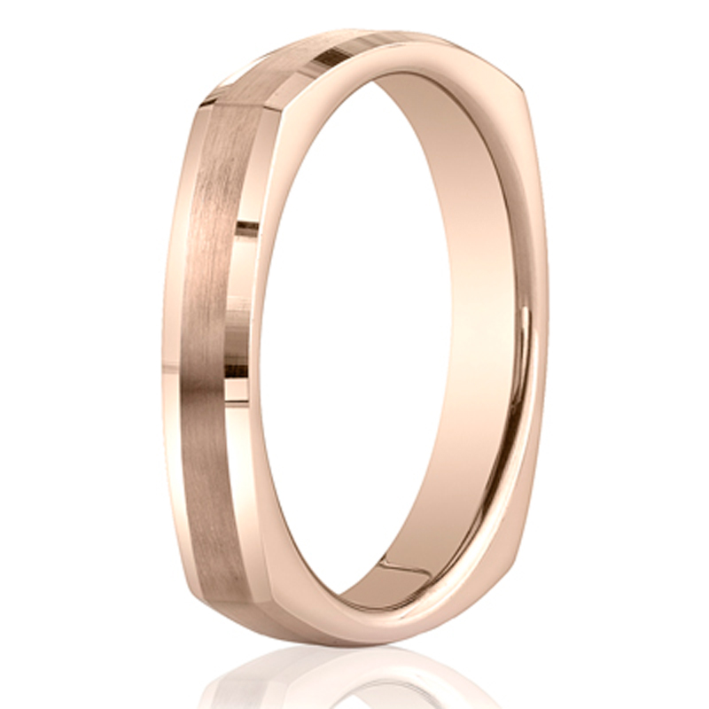 Benchmark 3.5mm Satin-Finished Four-Sided Carved Band - view 5