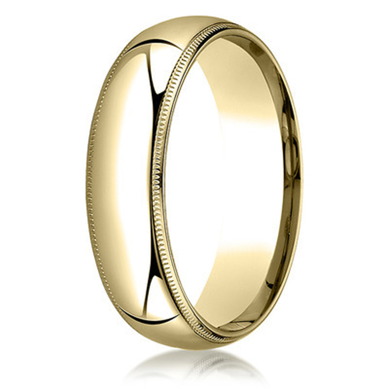 Benchmark Light Milgrain Comfort Fit Wedding Band - view 6