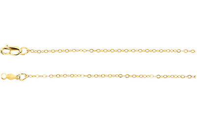 16 Inch !4k Yellow Gold Cable Chain