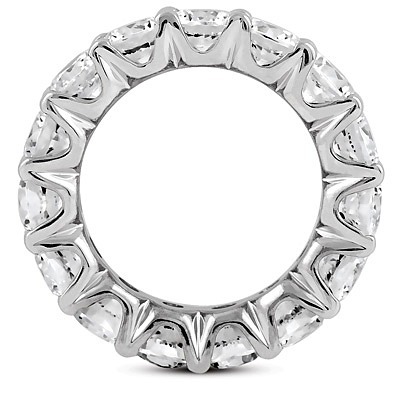 14K white gold 3.40ct Shared-Prong Diamond Eternity Wedding Band - alternate view 2