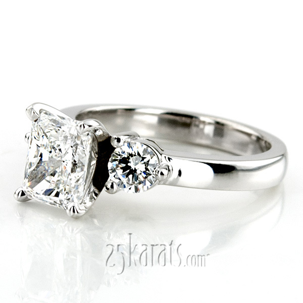 Three Stone Prong Set Diamond Engagement Ring (0.30 ct.tw.)