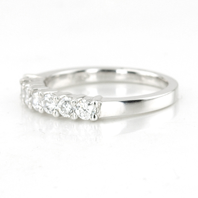 14K white gold 7 Stone Shared Prong Woman Diamond Ring (1/3 ct. tw.) - alternate view 2