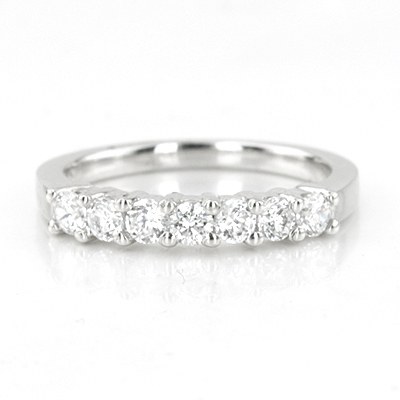 14K white gold 7 Stone Shared Prong Woman Diamond Ring (1/2 ct. tw.) - main view