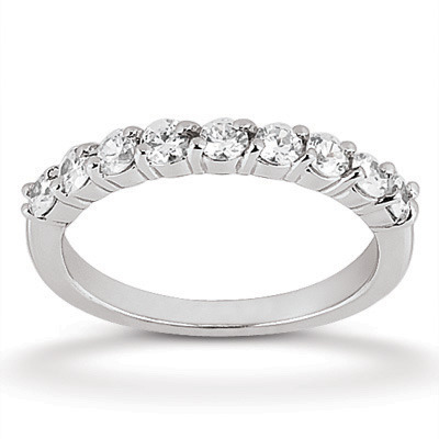 14K white gold 9 Stone Shared Prong Woman Diamond Ring (1/2 ct. tw.) - main view