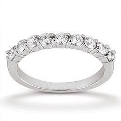 0.63ct 9 Stone Shared Prong Diamond Band