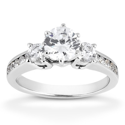 Classic 3-Stone Channel Set Engagement Ring (0.60ct)