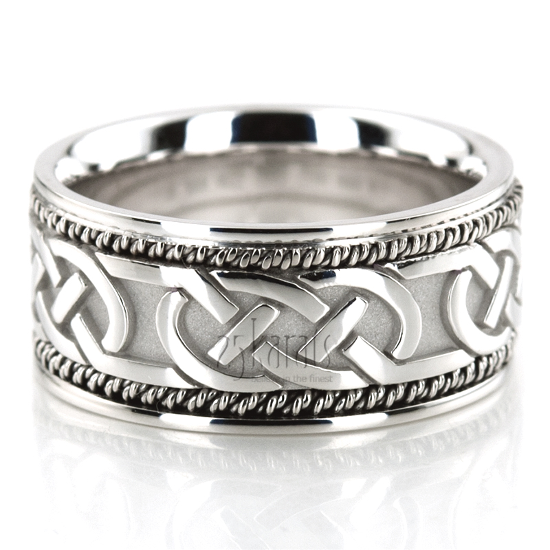 Attractive Braided Celtic Wedding Band - HC100216 - 14K Gold