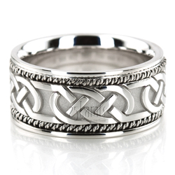 Attractive Braided Celtic Wedding Band 