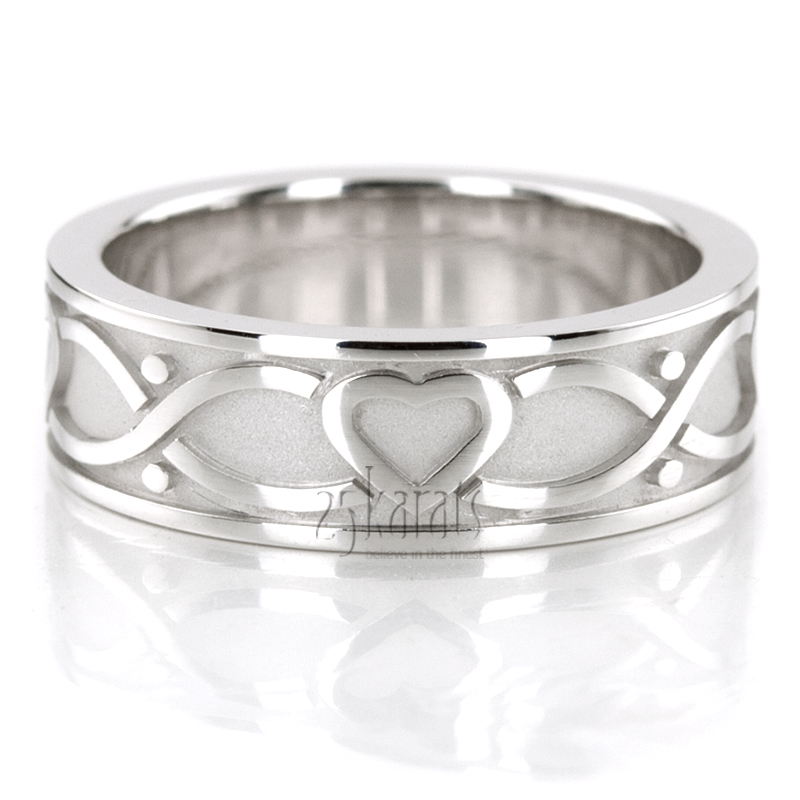 Connected Hearts Men's 7 mm Wedding Band - main view
