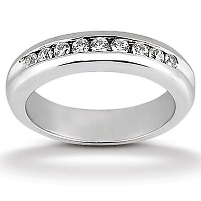 0.33 ct. Round Cut Channel Set Diamond Wedding Band - view 1