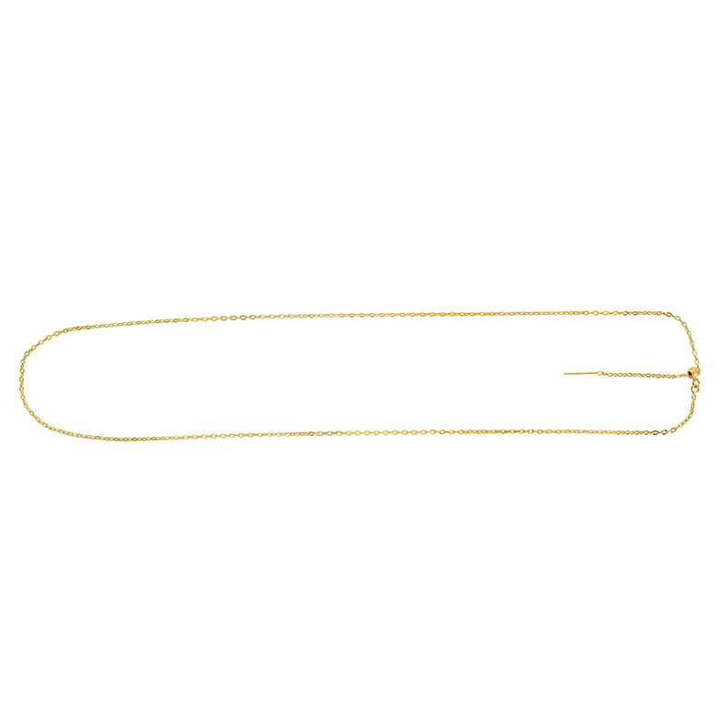 14k Gold Endless Adjustable Flat Cable Chain 22 Inches