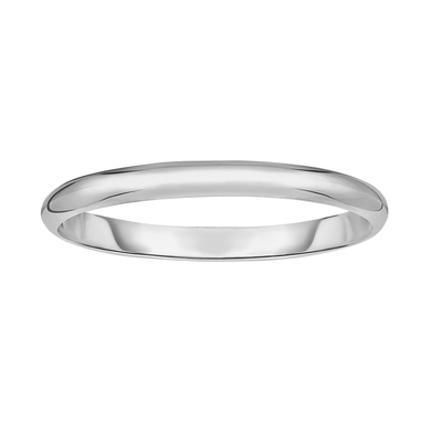 Classic Dome Sterling Silver Bangle Bracelet