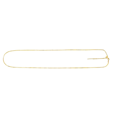 14k Gold Endless Adjustable Box Chain 22 Inches