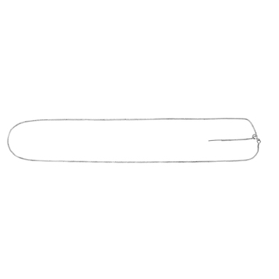 14k White Gold Endless Adjustable Box Chain 22 Inches