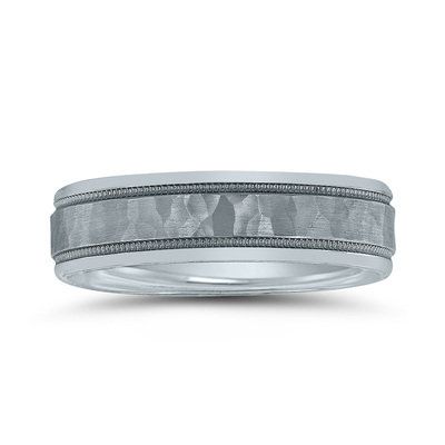 Novell Hammer Double Milgrain Wedding Ring - view 2 thumbnail