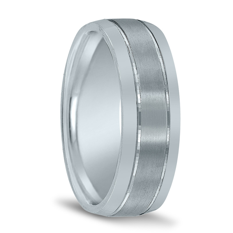 Novell Traditional Parallel Cut Wedding Band - main view