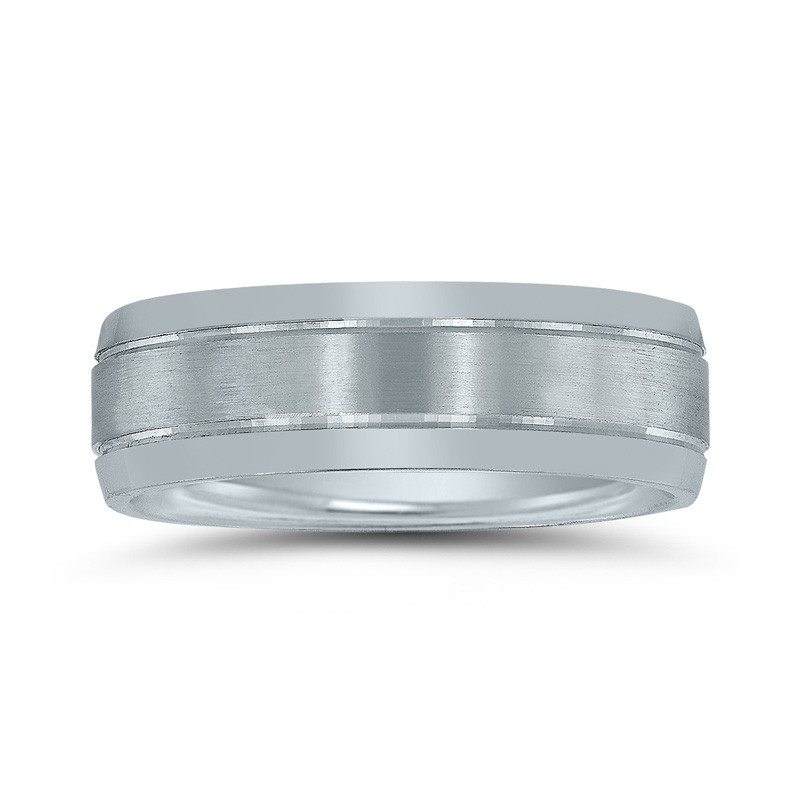 Novell Traditional Parallel Cut Wedding Band - view 2