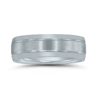 Novell Traditional Parallel Cut Wedding Band - view 2 thumbnail