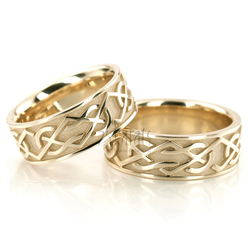 Eternal Knot Celtic Wedding Ring Set