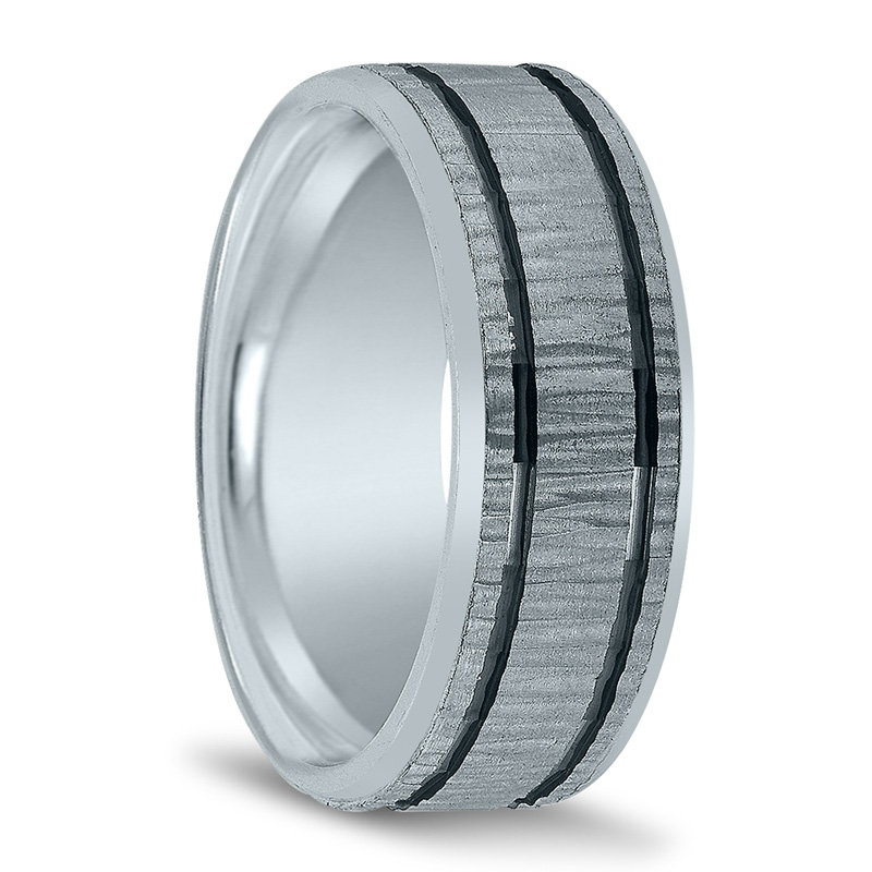 Novell Parallel Angled Cut Wedding Ring - main view