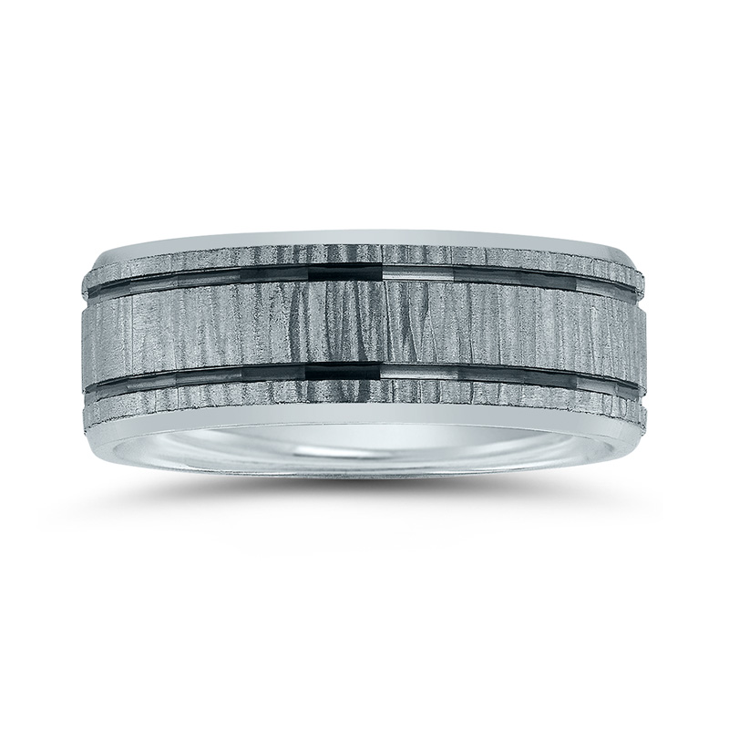 Novell Parallel Angled Cut Wedding Ring - view 2
