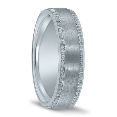 Novell Beaded Edge Wedding Ring