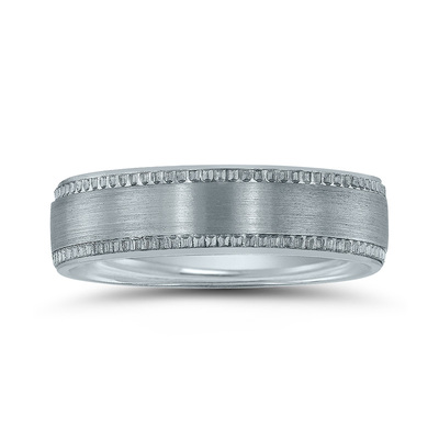 Novell Beaded Edge Wedding Ring - view 2 thumbnail