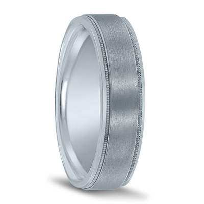 Novell Classic Milgrain Wedding Band - main view thumbnail