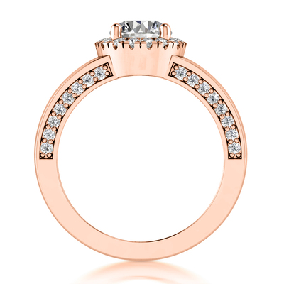 Halo Round Cut  Diamond Engagement Ring (0.48ct) thumbnail 9